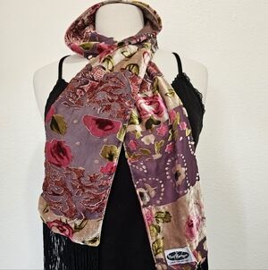 Floral Velvet Scarf